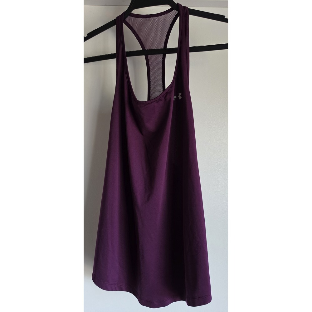 Under Armour Women Tank Top Purple Sleeveless Athletic Scoop Neck Athleisure
